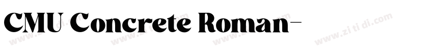 CMU Concrete Roman字体转换